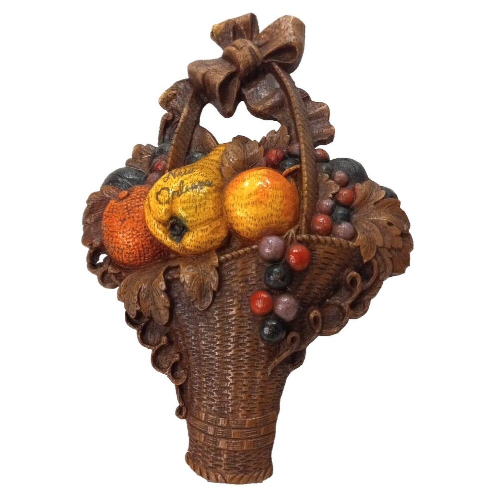 Fruit Basket Wall Decor Resin Type Material Vintage Cottage New Orleans MCM